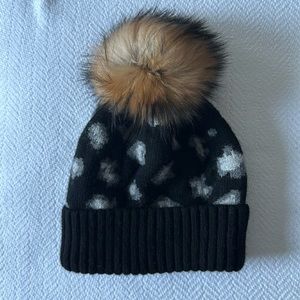 Genuine Fur Pom Pom Beanie